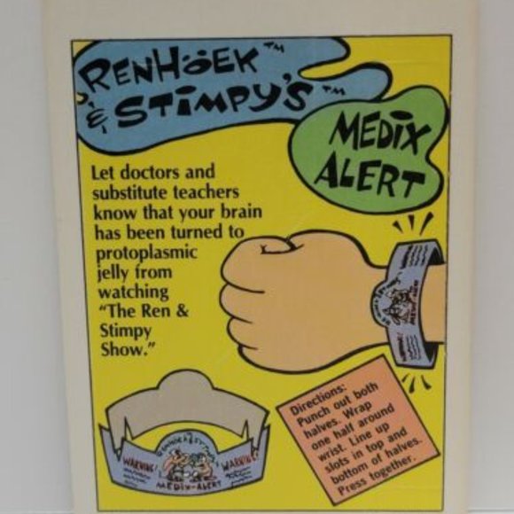 1993 Topps Nickelodeon Ren & Stimpy's Medix Alert Activity Card #2. - Picture 1 of 3